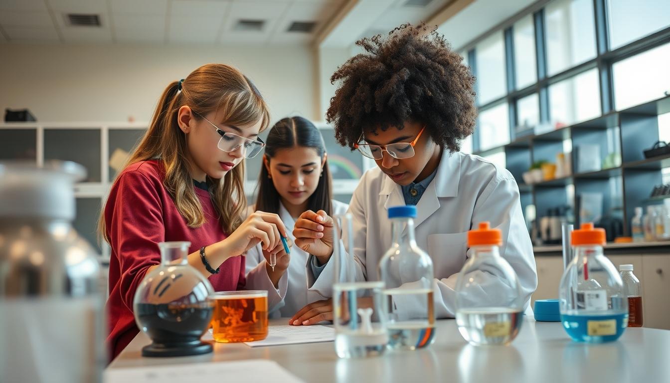 Students collaborating in study space