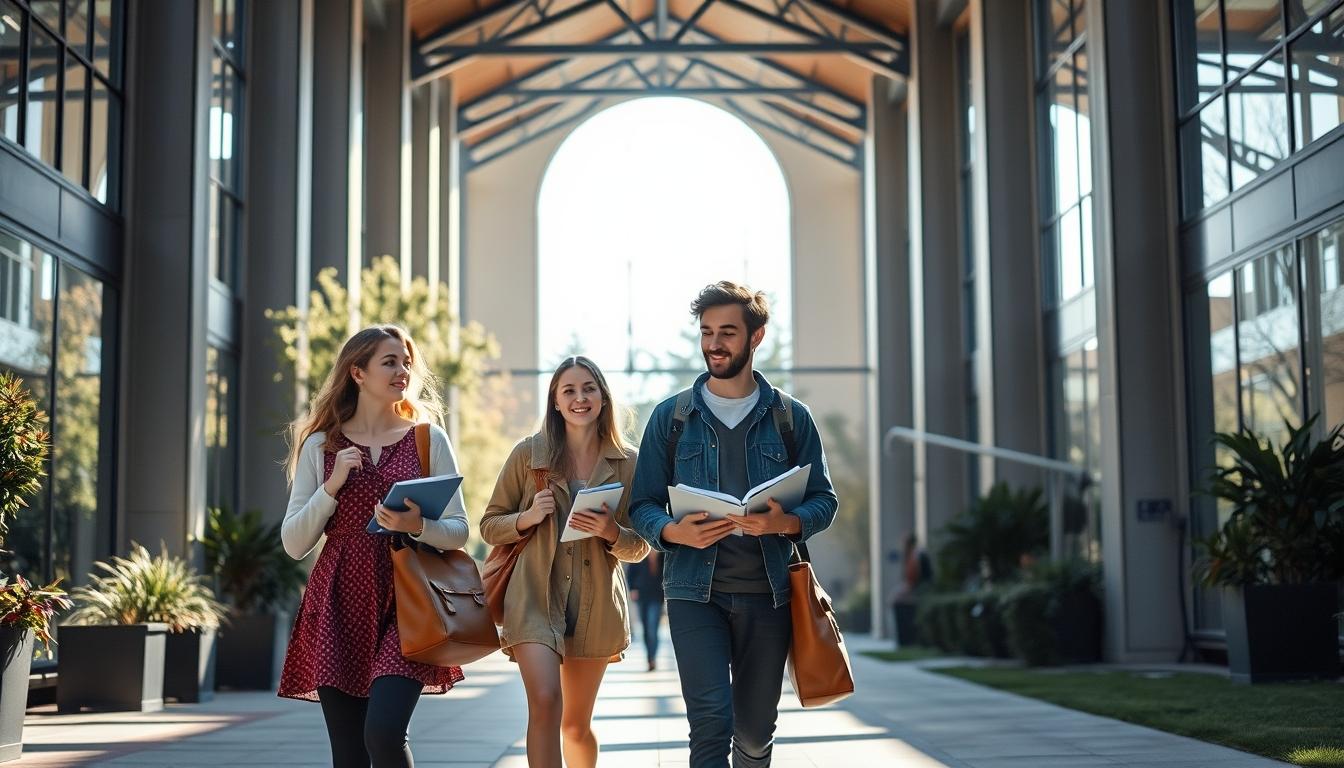 Students working in research laboratory